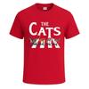 The Cats Abbey Road Shirt Funny Cat Lovers Men's T Shirt Funny Party Shirt Top