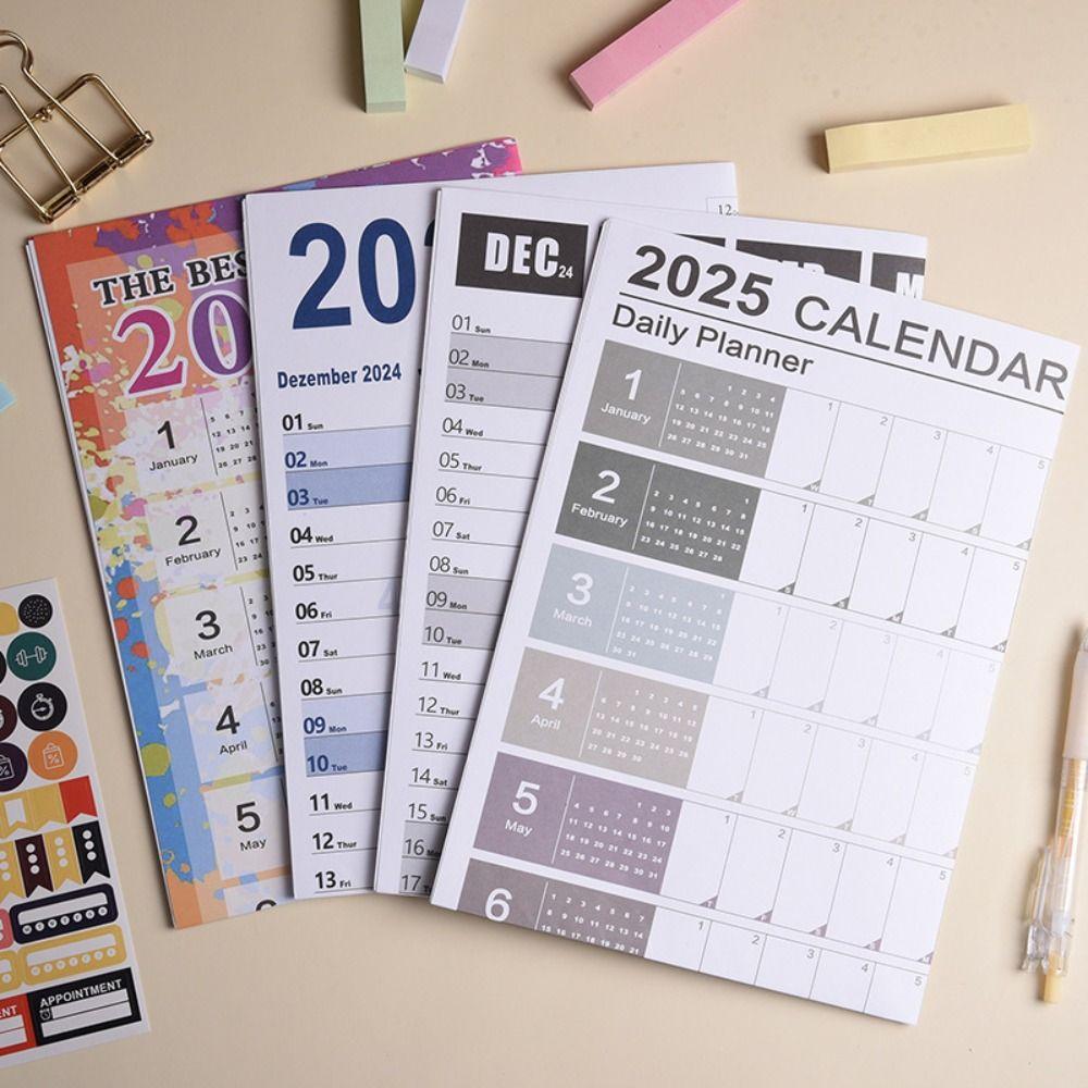 Agenda Schedule 2025 Wall Calendar Planner 365 Days Plan Check List Sheet Student