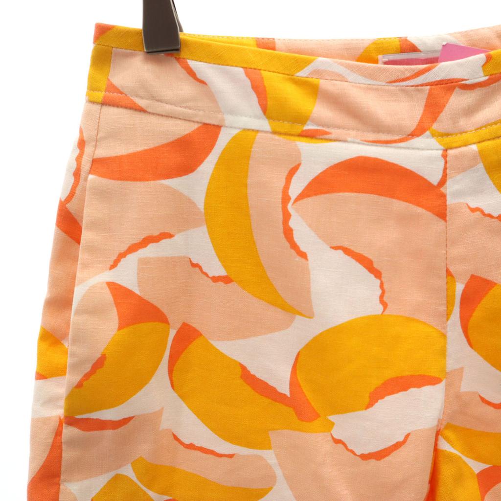 Kate Spade NEW YORK Unused Linen Blend Fruit Pattern Shorts 0 0 Yellow Women Used