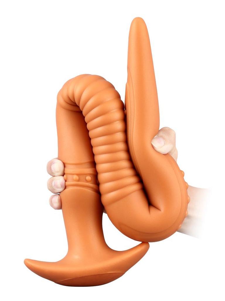 Versatile Eel-Shaped Anal Dilator and Massage Stick for Adults