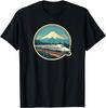 Shinkansen Train Mount Fuji Graphic Tee Japan Travel Souvenir Short Sleeve Cotton T-Shirt