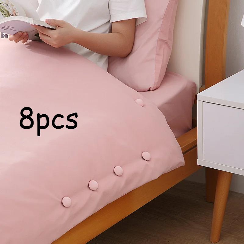8pcs Quilt Fixer, Household Seamless Sheets, Non-slip, Quilt Cotton Nail, Quilt Fixing Buckle,bed Accessories Bed Sheet Clips