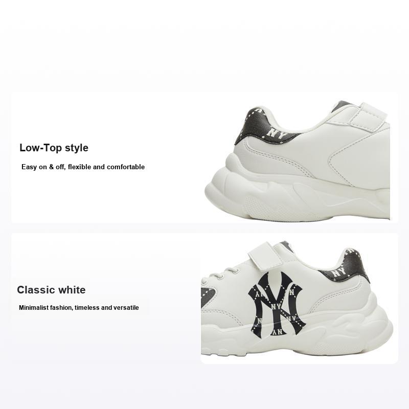 MLB Big Ball Chunky Comfortable Classic Slip-Resistant Durable Low-Top Casual Shoes Kids sneakers White 7ASHJM24N-50IVS