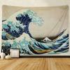 Japanese Wave Tapestry Wall Hanging For Boys Girls Teens Room Decor Oriental Eastern Asian Theme The Great Wave Wall Tapestry