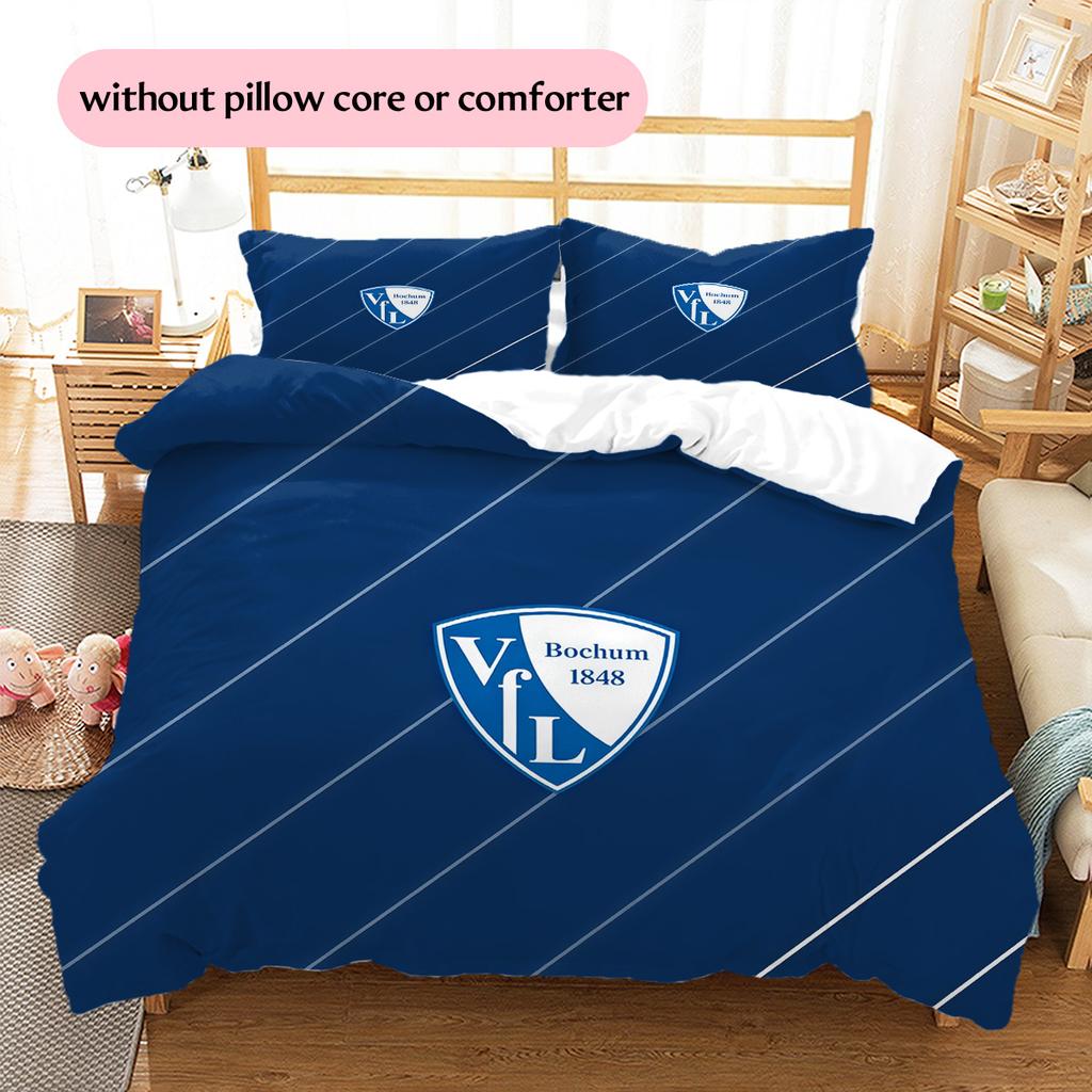 VfL Bochum Pattern Bedding Quilt Set Home Decoration Gift (1 * duvet cover + 2 * pillowcase without core)
