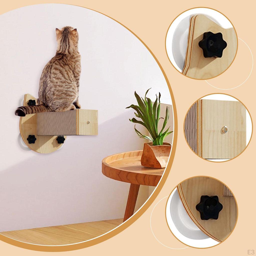 Step Cat Supplies Wall Scratching Post Climbing for Grind Claws Rest Stretch