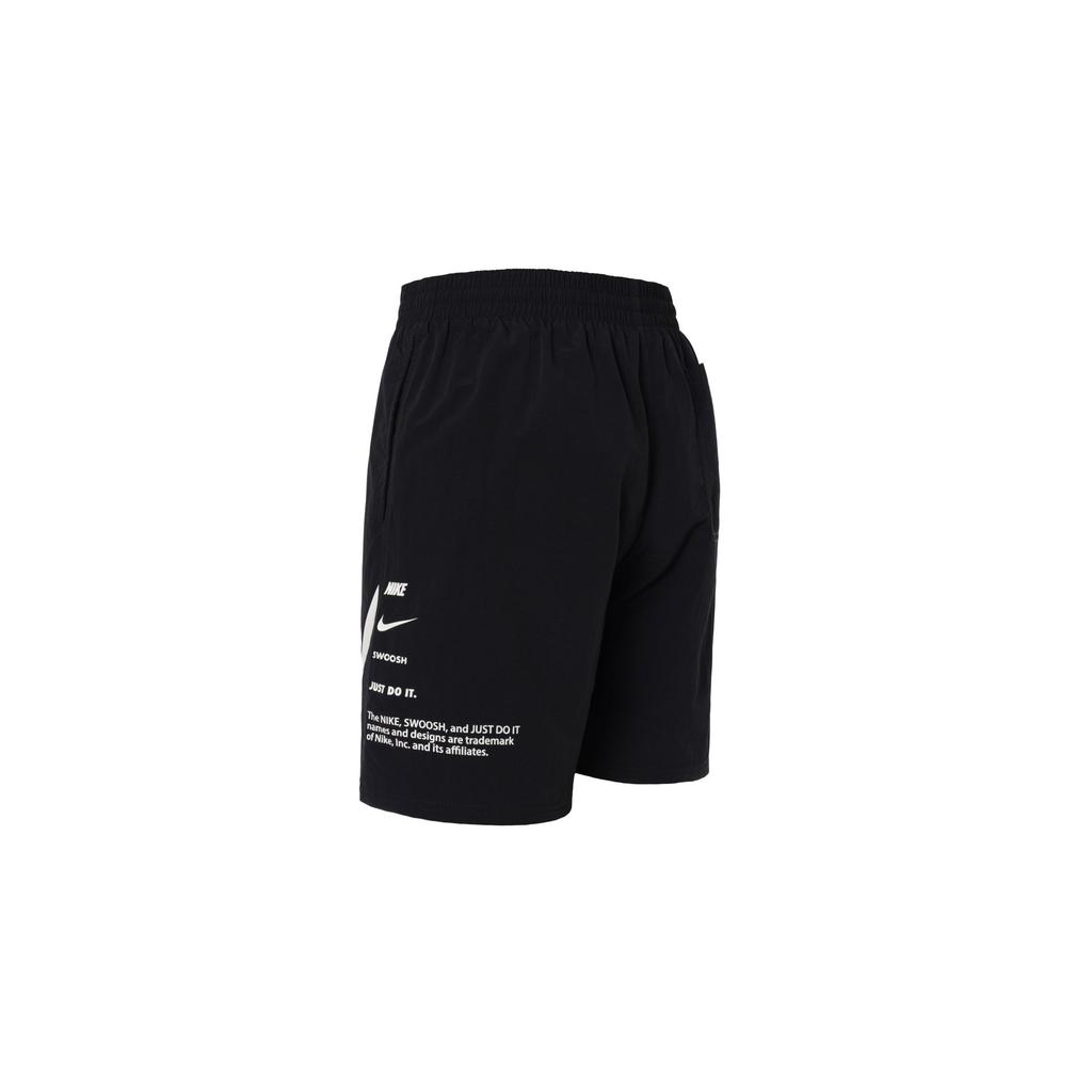 Nike Logo Lace-Up Casual Swim Shorts Men Swimwear Black FZ6326-010