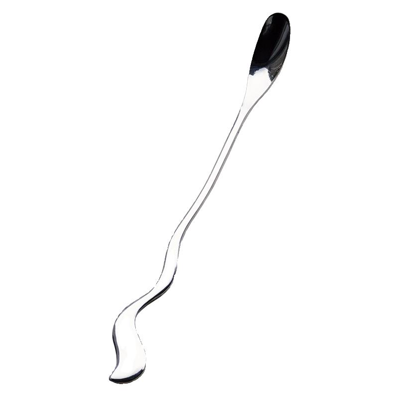 

18cm Long-handled Water Ripple 304 Stainless Steel Coffee Stirring Spoon and Honey Smoothies Cocktail Mixing Rod Kitchen Tools