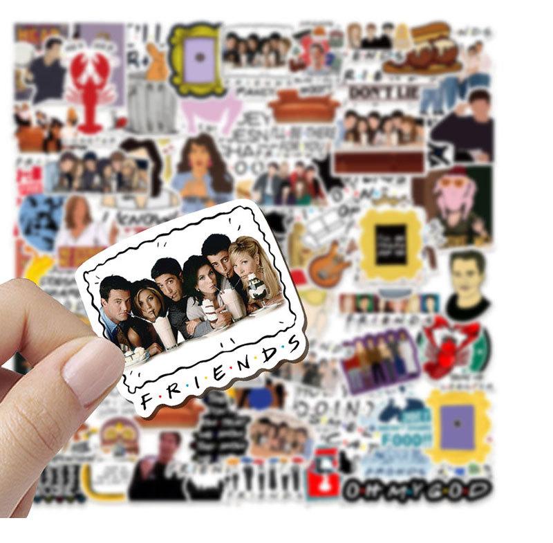 100PCS Friends TV Show Letter Classic Vintage Paster Toy Funny Decal Scrapbook Guitar DIY Phone Laptop Sticker