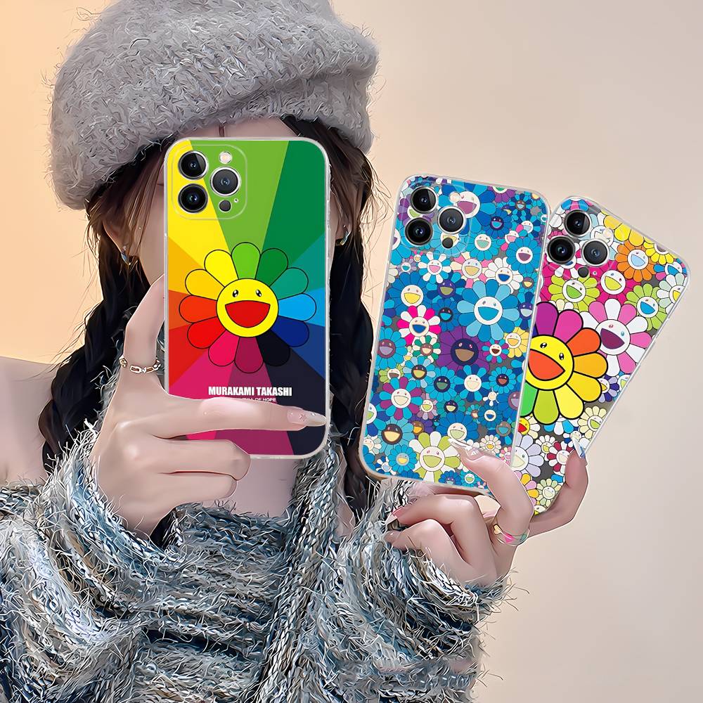 Art Japanese M-Murakami Artisti T-Takash TPU Silicone Case For IPhone 11 12 13 14 15 16 17 Pro Max Shockproof Clear Back Cover