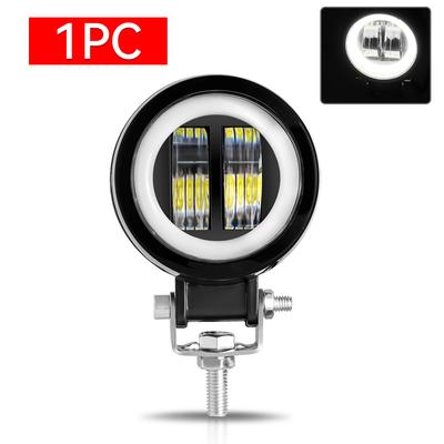 Car 3 Inch Round LED Work Light Spot Light Halo Angel Eye 12V 24V For Trucks ATV SUV Dirt Bike Motorcycles Healdight