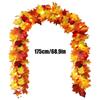 Fall Garland For Mantle 68.9 Inch Autumn Leaves Garland Maple Leaf Vine For Thanksgiving Harvest Halloween Christmas Farmhouse