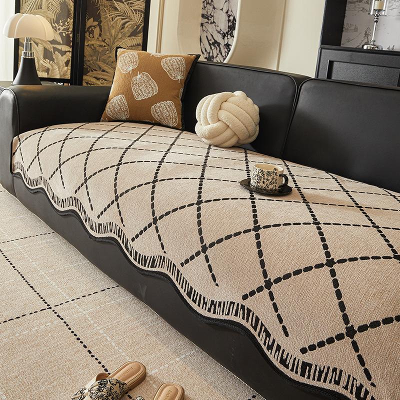 

Premium Special-Shaped One-Piece Sofa Cushion Non-Slip Straight Row Sofa Cover Irregular Seat Cushion Anti-Cat Scratch Cover Cloth Towel 90*70cm
