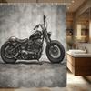 Sports & Vehicle Themed Polyester Shower Curtain - Stylistic 2D Printed Bathroom Decor For Unique Bath Space