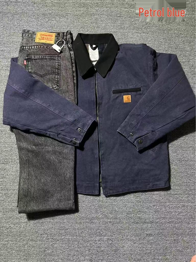 Carhartt J97 American Detroit Sliten Kanvas Dragkedjejacka