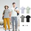Men's Quick-Dry Ice Silk Stretch T-Shirt: Round Neck, Breathable, Short Sleeve, Sun-Protective, Summer Fitness Running Top.