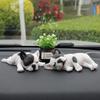 Cartoon Sleeping French Bulldog Car Decoration Cute Simulation Dog Car Decoration Gift Children's Toy Home Decoration
