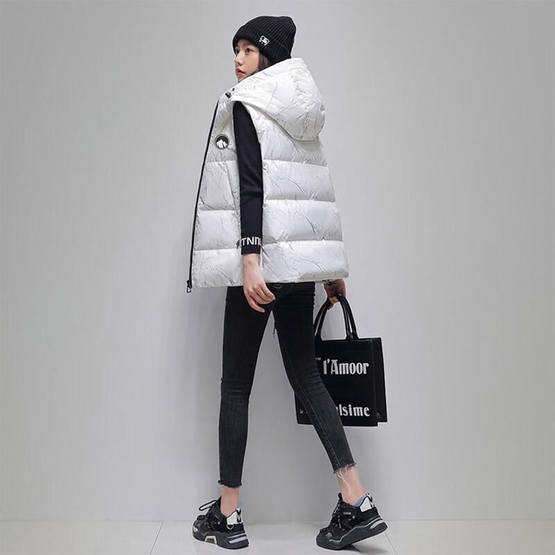 YAYA Unisex Printed Hooded Down Vest