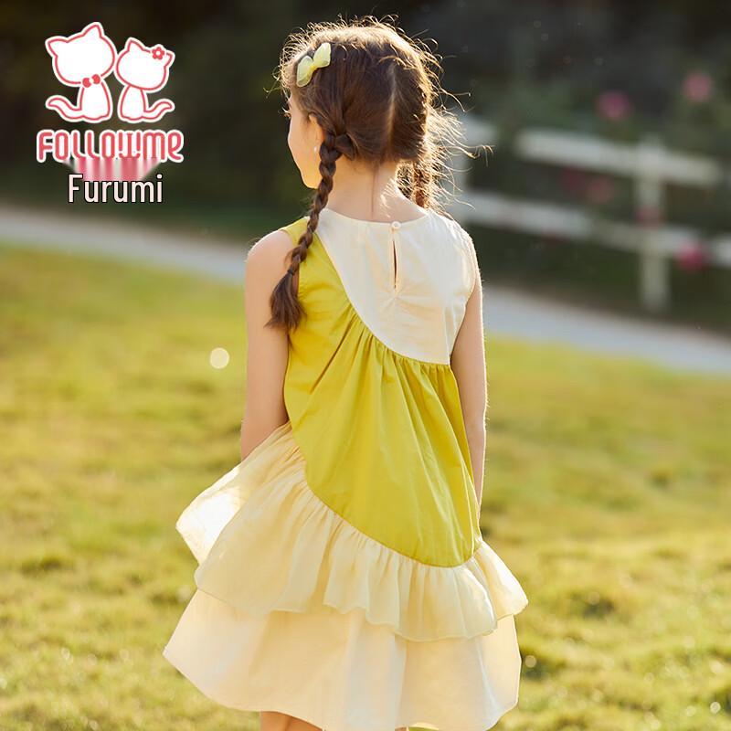 Girls' Summer Sleeveless Lace Patchwork Dress