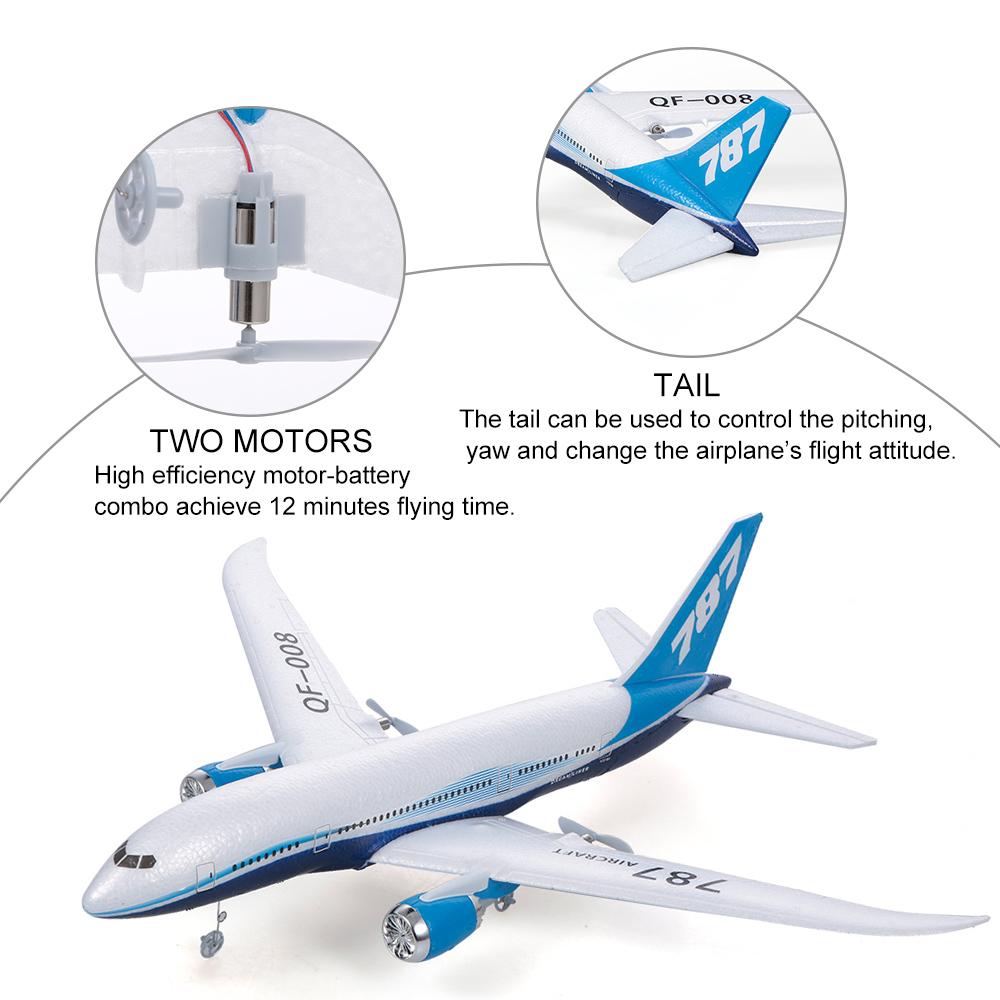

QF008 787 Airplane Miniature Model Plane 3CH 2.4G Remote Control EPP Airplane RTF RC Toy