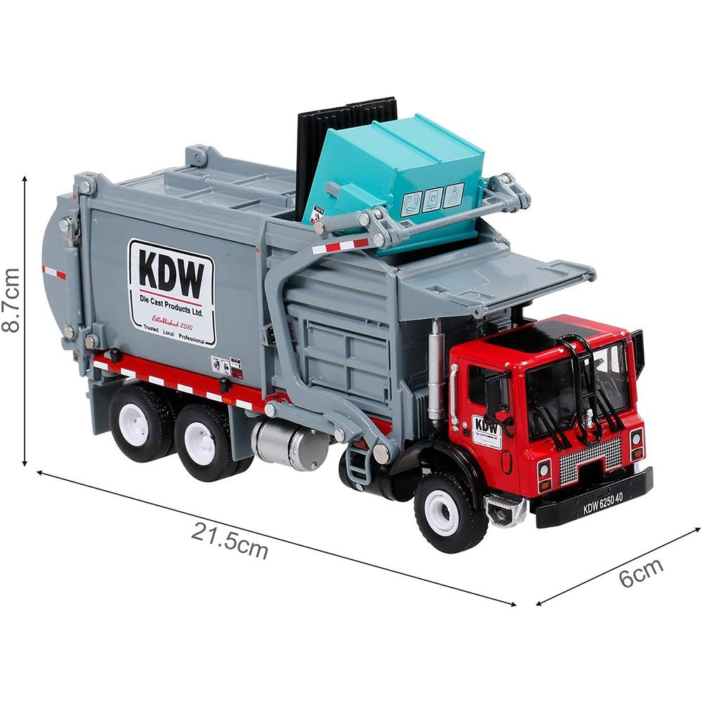 1/24 Scale Alloy Transporter Garbage Vehicle Truck Diecast Car Model Toys Gift
