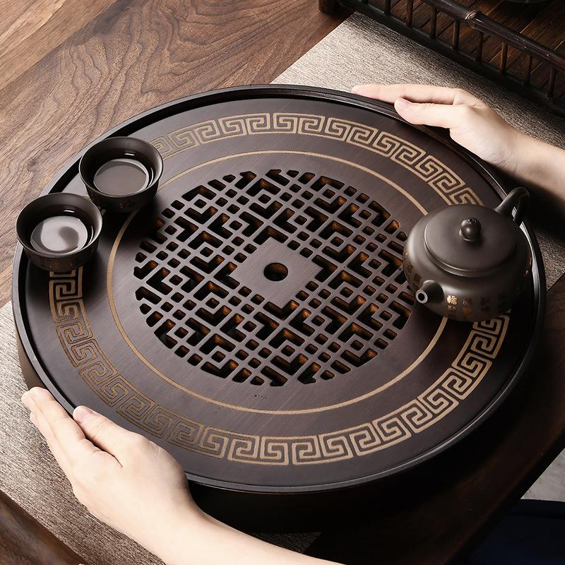 Natural Bamboo Tea Table Tray High Quality Chinese Tea Tray Tea Set Board Drainage Water Storage Tea Board Kitchen Accessories