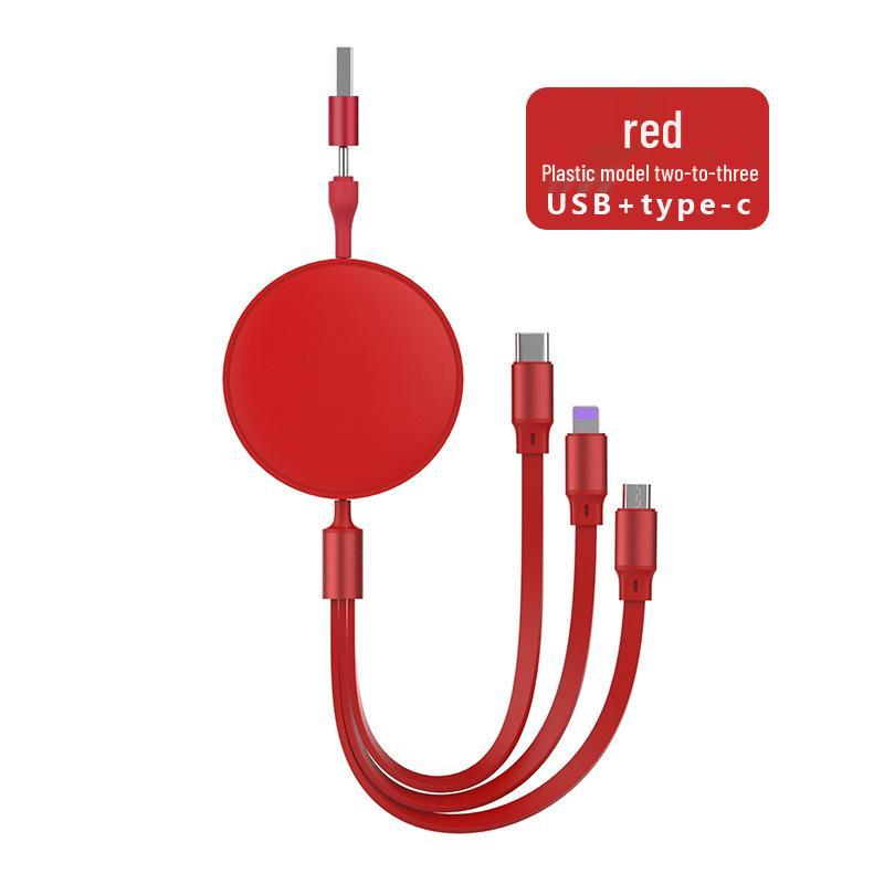 100W Fast Charging Multi-functional USB to Type-C 3-in-1 Data Cable