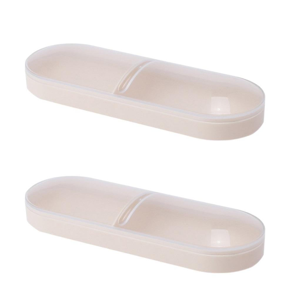 2Pcs Plastic Cotton Pad Storage Box Lightweight Jewelry Box Portable Cotton Swab Storage Box  Swabs