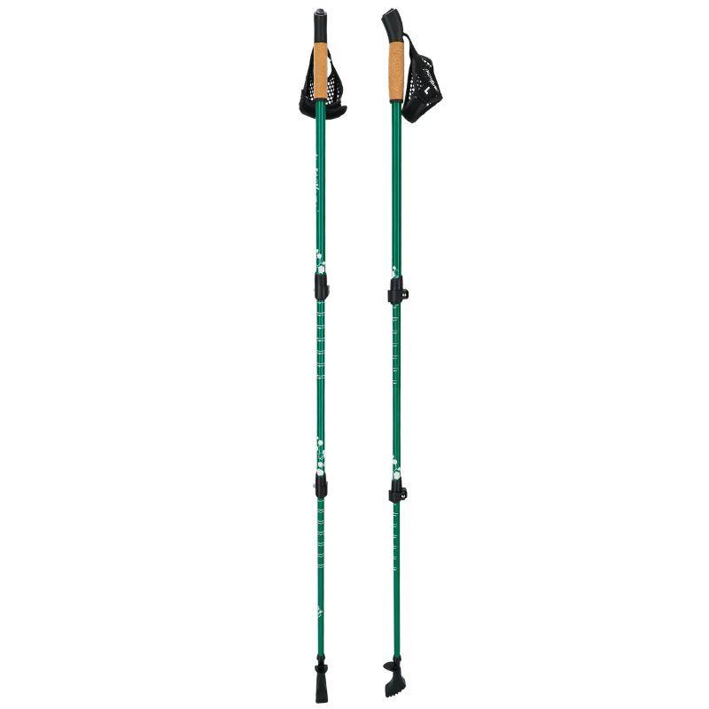 Nordic Walking Poles, Foldable, Adjustable, Telescopic - Green K09