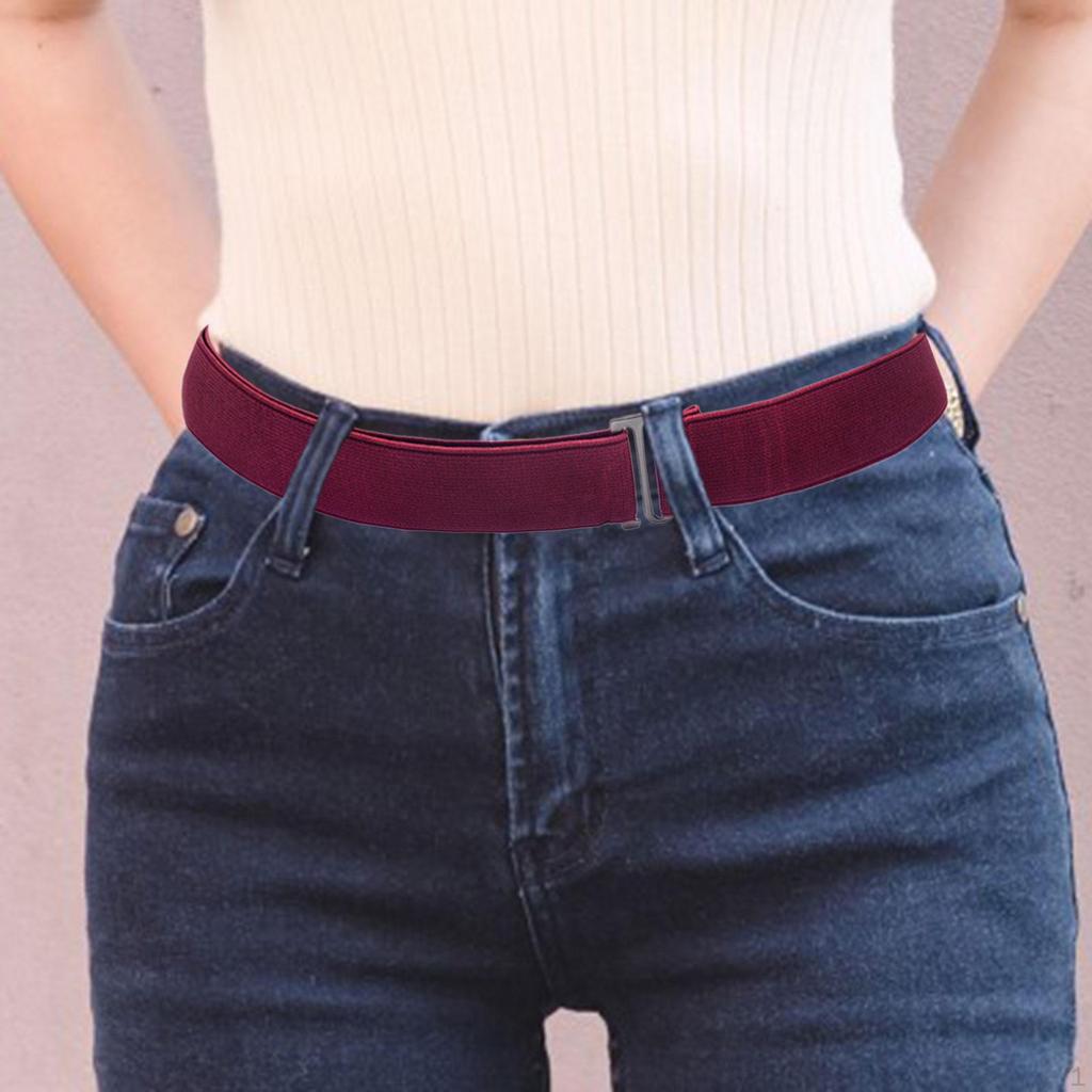 Belt for Women, Invisible Belt, Comfortable Elastic Waistband, Belts with Flat Buckle.