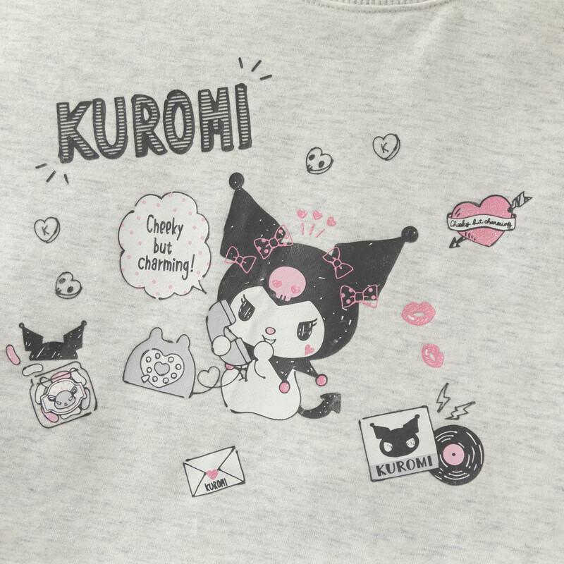 DAVE & BELLA Kuromi Faux Two-Piece Girls' Sweatshirt