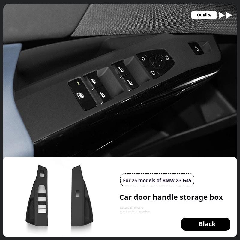 Car silicone door and window button lift panel Anti-scratch and dust-proof For BMW X3 G45 2025 Protection Accessories чёрный