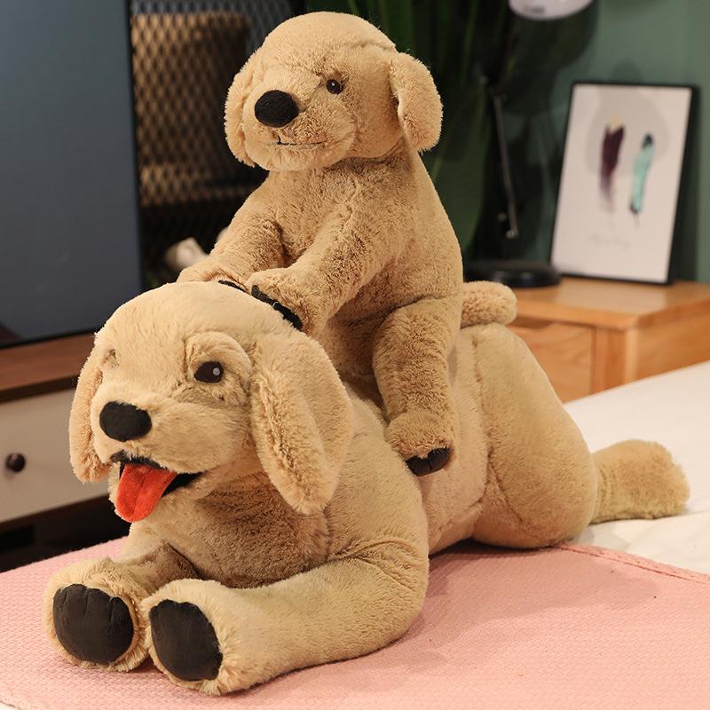 Cartoon Lying Dog Plush Doll Pillow Simulation Cute Labrador Husky Animal Stuffed Toy Home Decoration Gift For Children