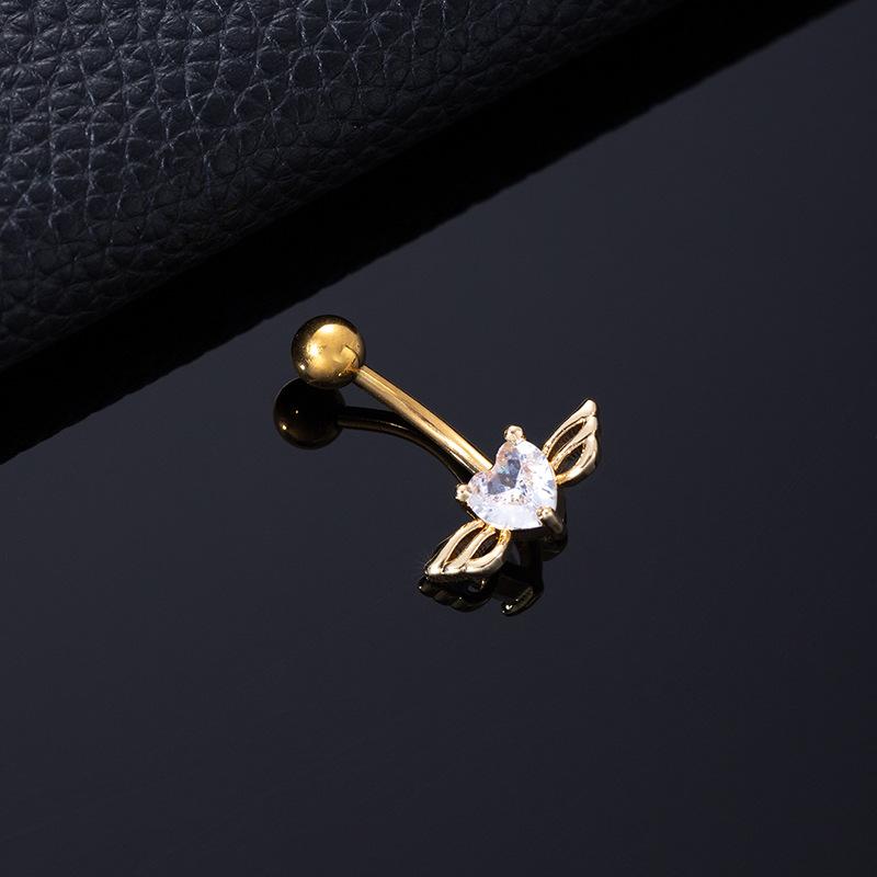 Цветной циркониевый спиральный пирсинг для пупка Гвоздик для пупка Цветная бабочка Ветряной зажим для пупка Кролик Пряжка для пупка