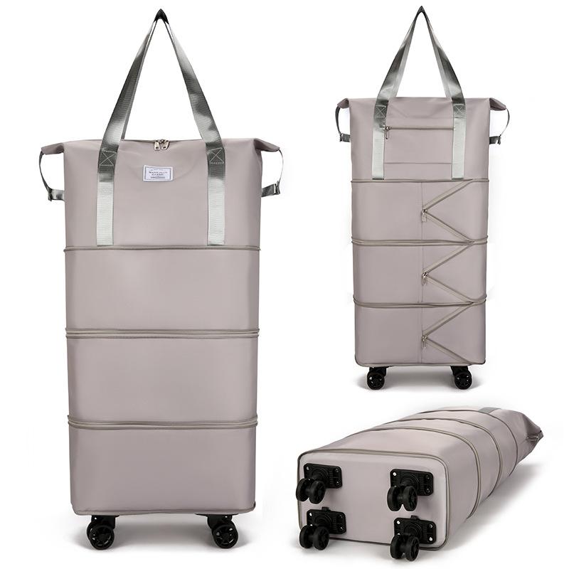Extra Large Capacity Three-layer Extended Wet and Dry Clothes Moving with Wheel Storage Bag Can Be Used To Cover The Luggage Bag