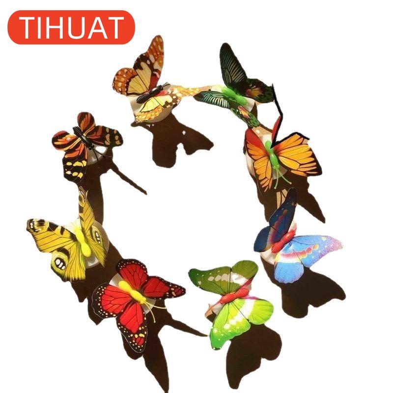 

Изменение цвета Симпатичные бабочки LED Night Light Home Room Desk Wall Decor 10pcs