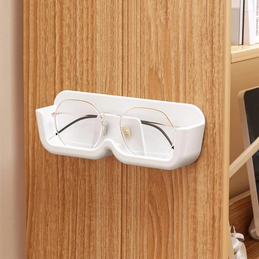 Wall Mounted Glasses Organizer, No Drill Sunglasses Display Rack, Decorative Storage Holder for Eyeglasses & Home Dec