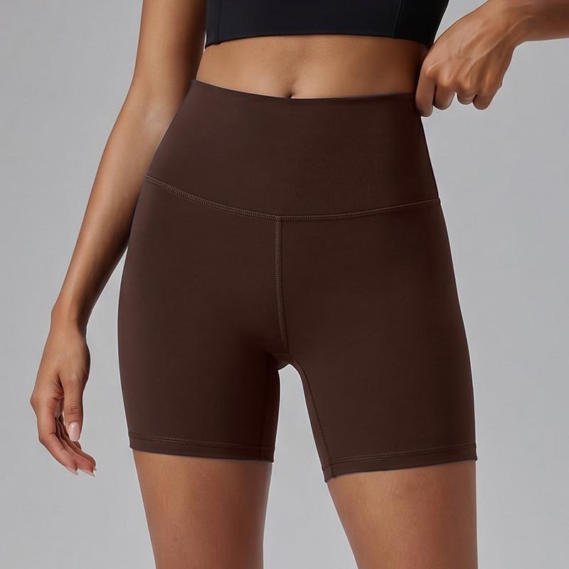 Yoga Shorts For Women High Waist Absorbing Nylon Spandex With Moisture Wicking For Fitness And Running
