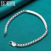 925 Sterling Silber 4 mm kariertes Kettenarmband Hochzeitsgeschenke