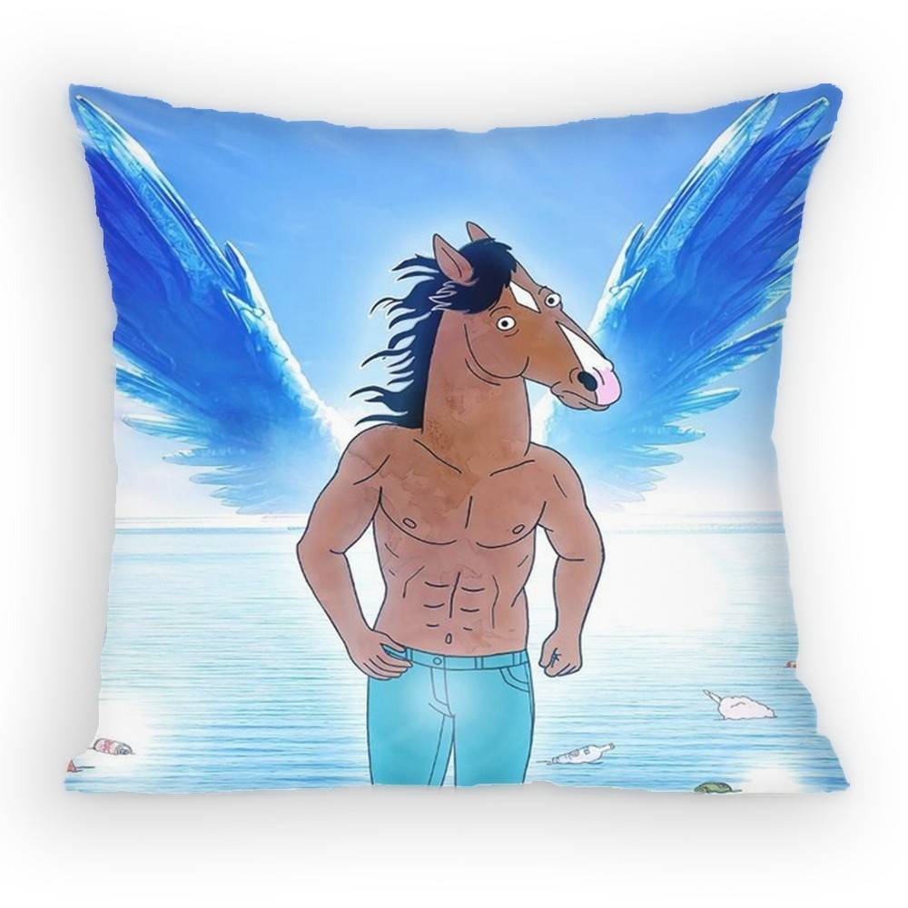 BoJack Horseman Pillow Case Antidustmite Pillowcase Invisible zipper silky Sofa cushion cover for bedroom