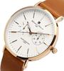 [Salvatore Marra] Quartz Watch with Calendar, Italian Brand, Unisex, SM15117L (Rose White Brown)