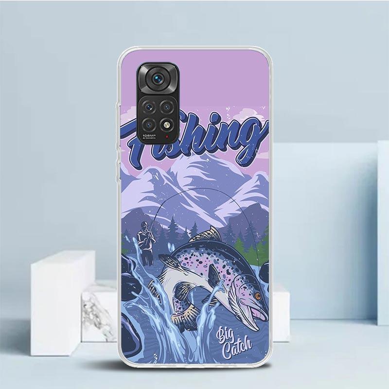 Fischereiverein Grafik Handyhülle Für Xiaomi Redmi Note 15 14 14S 13 12S 12 Pro Plus 11S 11 11T 11E 10S 10 + Weiche TPU Rückseite R