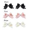 2pcs Heart Shaped Bow Hair Clip Sweet Rhinestone Double Ponytail Headwear Kawaii Lolita Cosplay Headdress Jk Uniform Hair Accessory