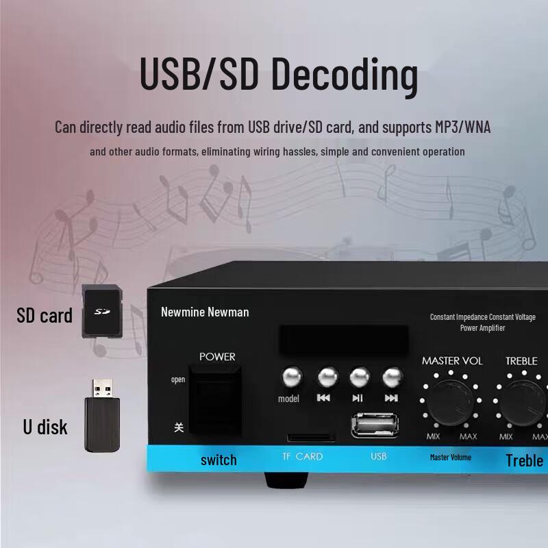 Newmine R3 Bluetooth Amplifier Kit with ND-11D Speakers CN plug (adapter included)