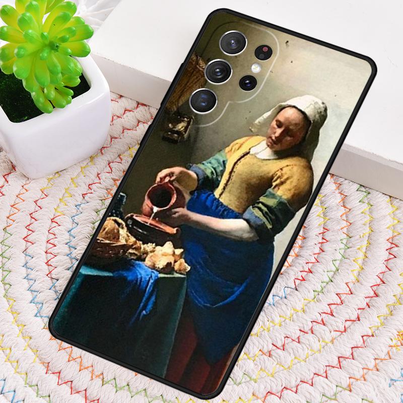 Johannes Vermeer Silicone Phone Case For Samsung Galaxy note 10 pro S26 S25 S24 S23 S22 S21 Plus S25Ultra Capa Cover