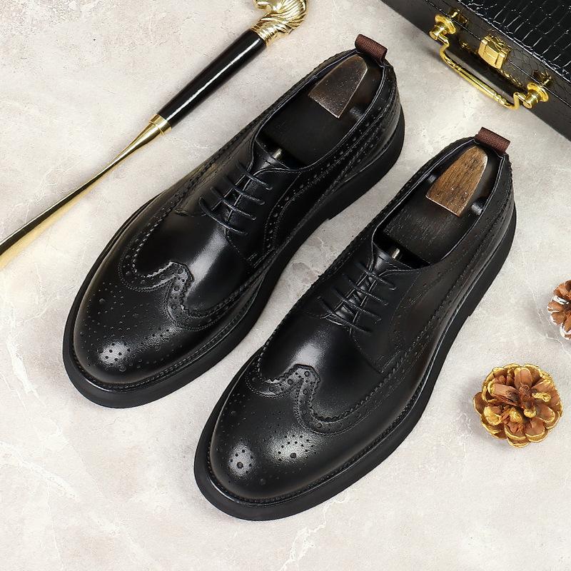 Fashion Shoes Genuine Casual Leather Shoes High Quality Dress Shoes Man Male Genuine Leather Social Shoe Men Shoes Leather Shoes Men