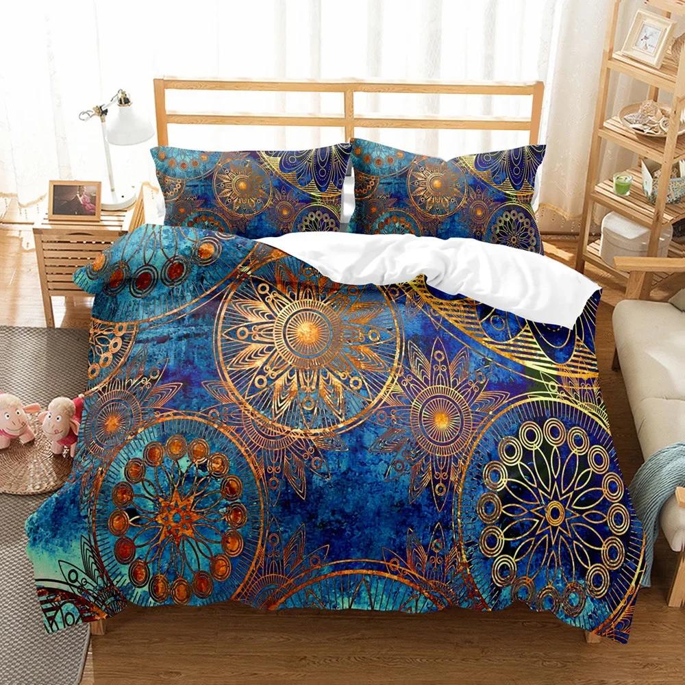 New Boho Dekbedovertrek 240x20 North America High Quality Premium Bohemian Beding Warm Comforter Set Chinese Soft Duvet Cover Double Sized Dimensions