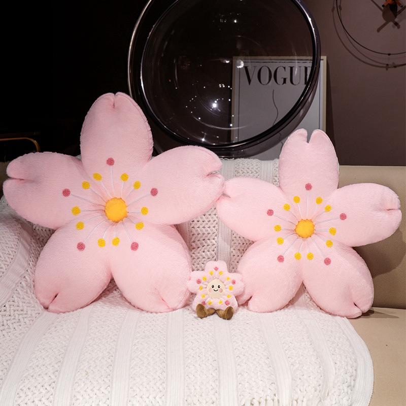 Girl Heart Pink Cherry Blossom Throw Pillow Plush Toy Doll Big Tree Doll Home Sofa Pillow Cushion Doll