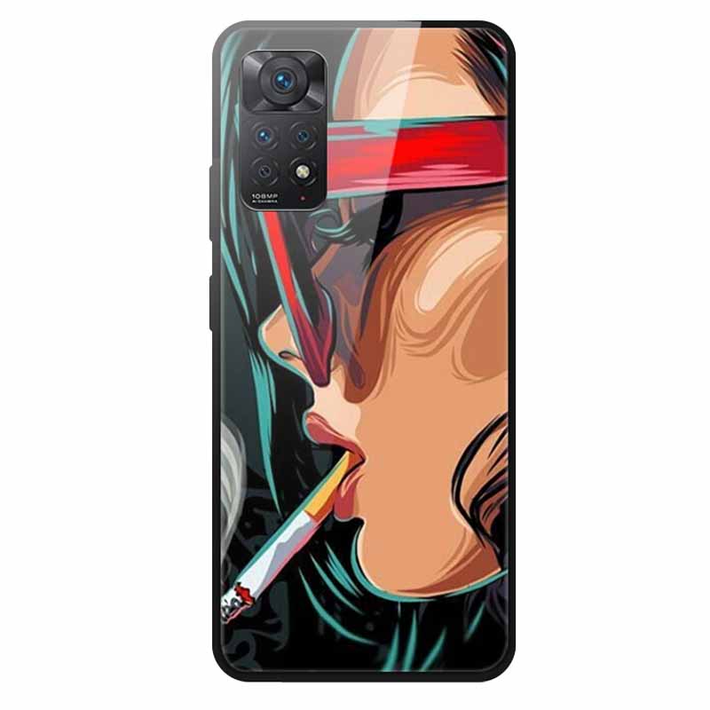 Tempered Glass Case For Xiaomi Redmi Note 12 Pro 4G Case Hard Glass Back Cover For Redmi Note 12 Pro 4G Phone Case Soft Bumper
