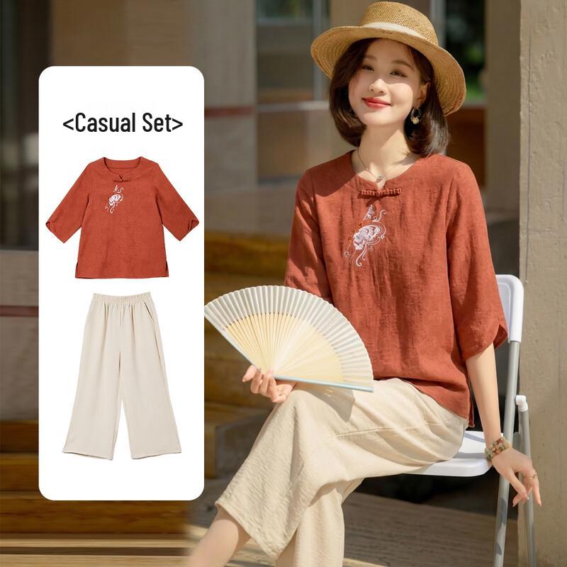 Baolianduo Women s Summer Casual Two-Piece Outfit 2XL